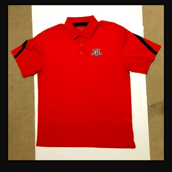 Nike Dri-Fit Golf Pebble Beach US Open 2010 Red Black Polo Shirt Short Sleeve L - Picture 9 of 12